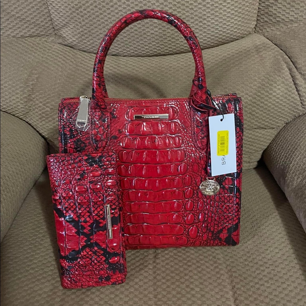 Brahmin Small Caroline Lipstick& Matching Wallet